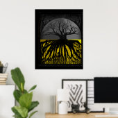 Poster Demi-cercle Racines (Bureau à domicile)