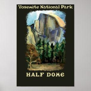 Poster Demi de dôme, cru-style de parc national de