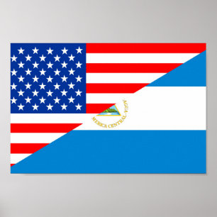 Poster demi de drapeau Etats-Unis des Etats-Unis Amérique