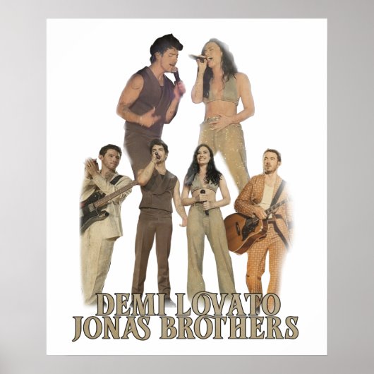Poster Demi Lovato Jonas Brothers  (Devant)