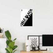 Poster Demi noir ou mi blanc ? (Bureau à domicile)