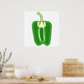Poster Demi poivron vert. (Cuisine)