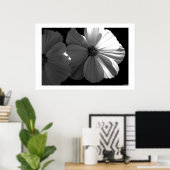 Poster Demi-soleil noir et blanc (Bureau à domicile)