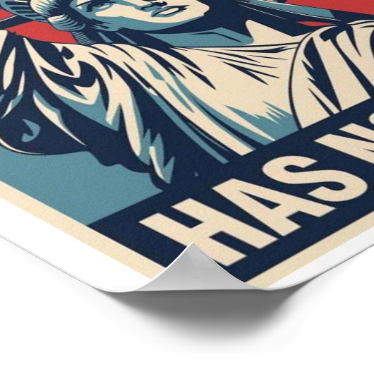 Poster Democracy Has No Kings Protest Sign: Statue of Lib (Coin)