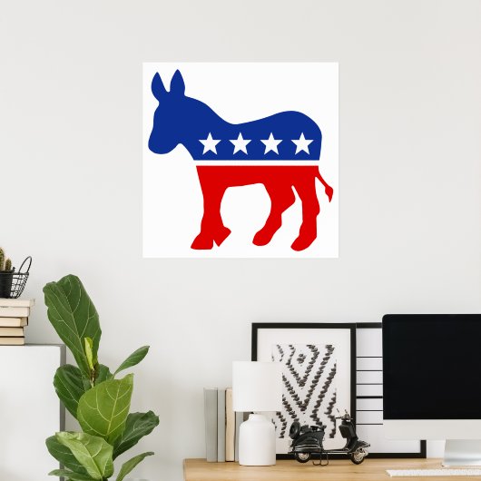 Poster Democrat Donkey (Bureau à domicile)