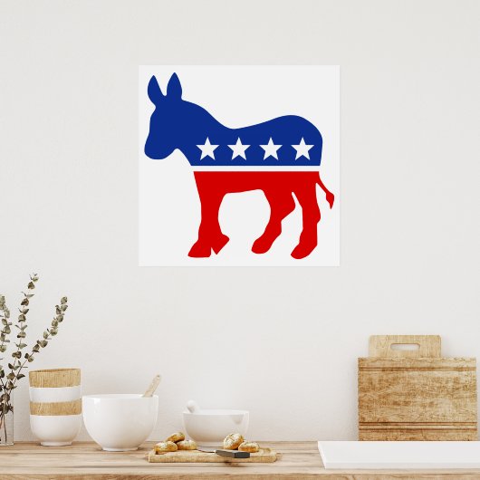 Poster Democrat Donkey (Cuisine)