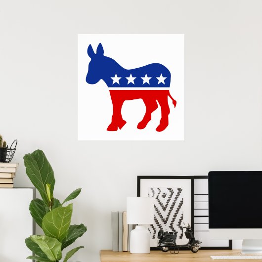 Poster Democrat Donkey (Bureau à domicile)