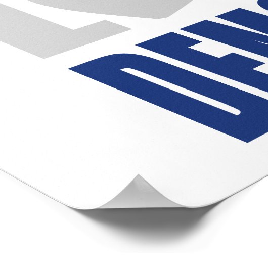 Poster Démocrate Peace Love (Coin)