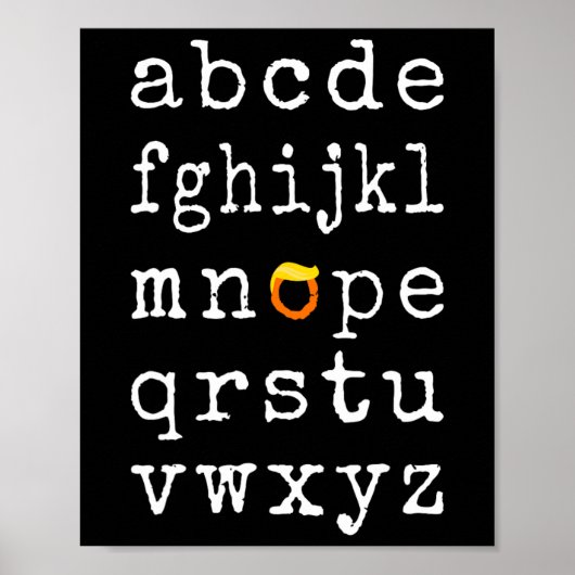 Poster Démocrates amusant Trump Élections anti-Trump (Devant)