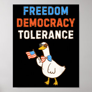 Poster Démocratie Tolérance Anti Trump Quatre Juillet Ind