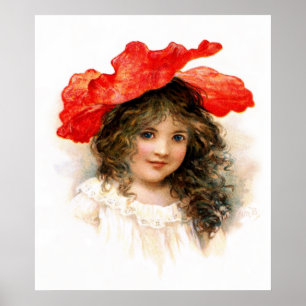 Poster Demoiselle de honneur en rouge