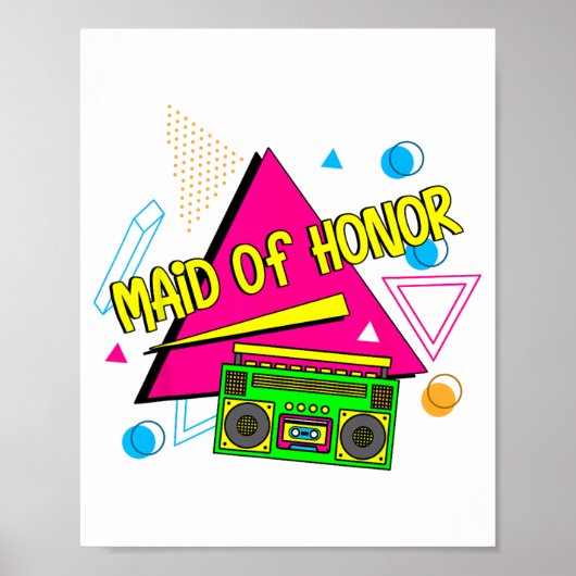 Poster Demoiselle d'honneur des années 90 Squad de mariée (Devant)