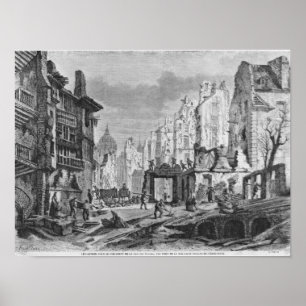 Poster Démolition de la rue des Ecoles