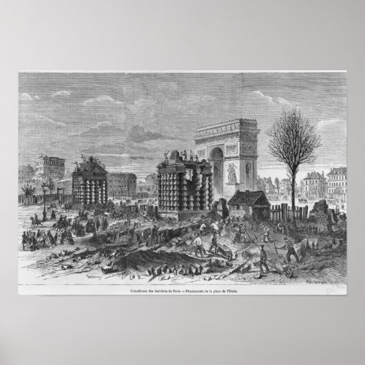 Poster Démolition des barrières de Paris (Devant)
