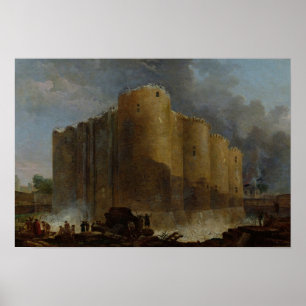 Poster Demolition of the Bastille, 1789