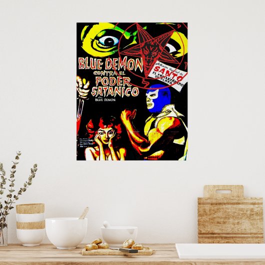 Poster Démon bleu Contra El Poder Satanico (Cuisine)