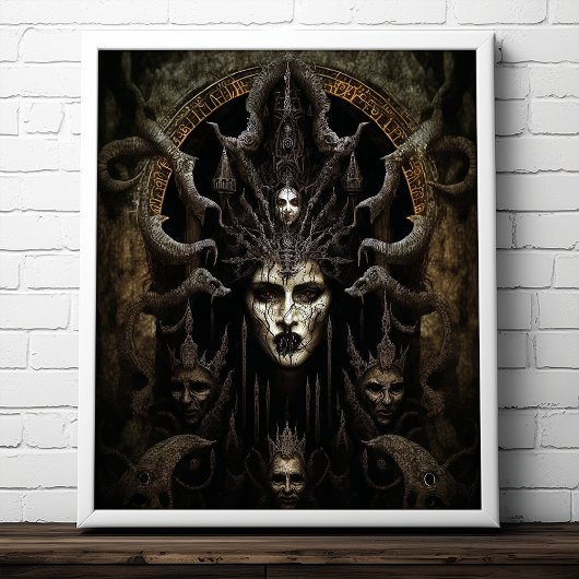Poster Demon Femme Monster Horreur Art