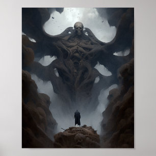 Poster Démon géant Créature Imaginaire foncé Horreur
