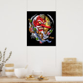 Poster Demon japonais Tengu (Cuisine)