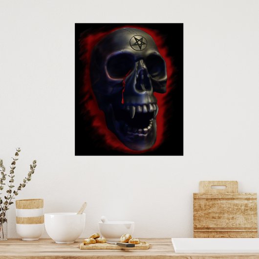Poster Demon Skull 1 (Cuisine)