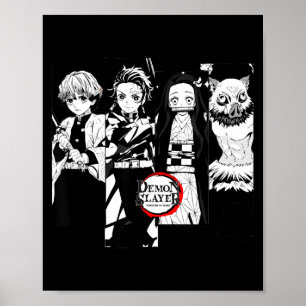 Poster Demon slayer_ kimetsu yaiba corps des tueurs noir