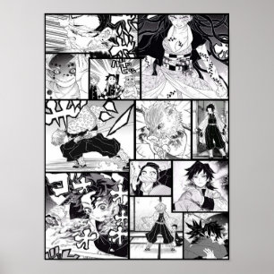 Poster Demon Slayer Manga Panel
