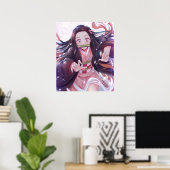 Poster Demon Slayer Nezuko Kamado (Bureau à domicile)