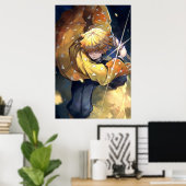 Poster Demon Slayer Zenitsu Agatsuma 1 (Bureau à domicile)
