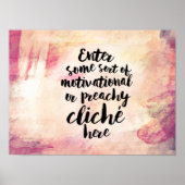 Poster démotivant sarcastique (Devant)