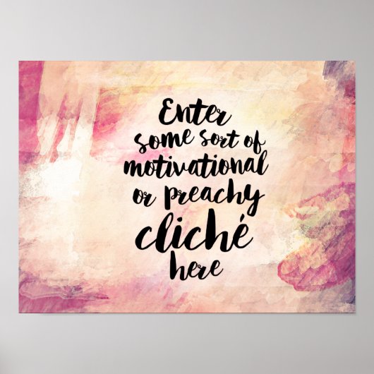 Poster démotivant sarcastique (Devant)