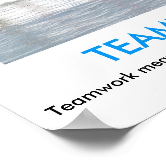 poster démotivationnel TEAMWORK (Coin)