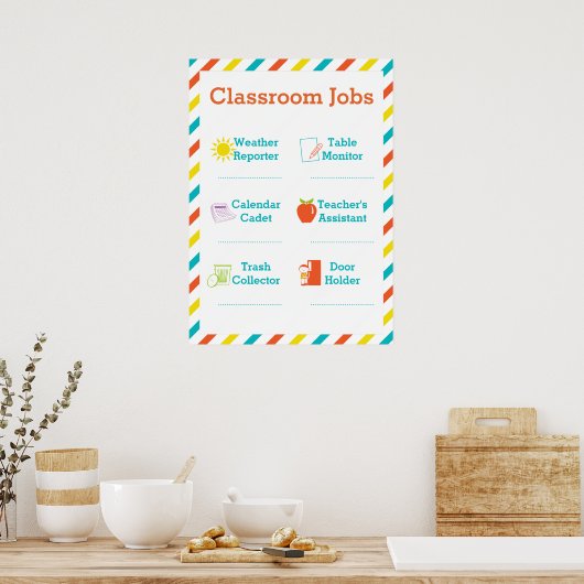 Poster d'emploi en classe - Chouettes (Cuisine)