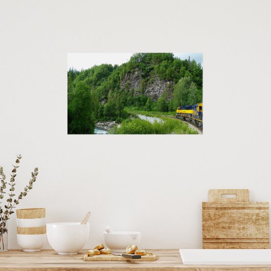 Poster Denali Express Alaska Train Vacation Photographie (Cuisine)