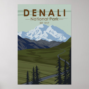 Poster Denali National Park Road à Denali
