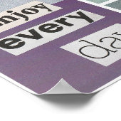 Poster d'encouragement violet et bleu (Coin)