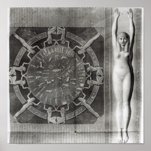 Poster Dendera Zodiac, gravée en 1802