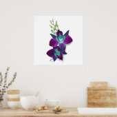 Poster Dendrobium bleu ou peinture orchidée bleu Bom (Cuisine)