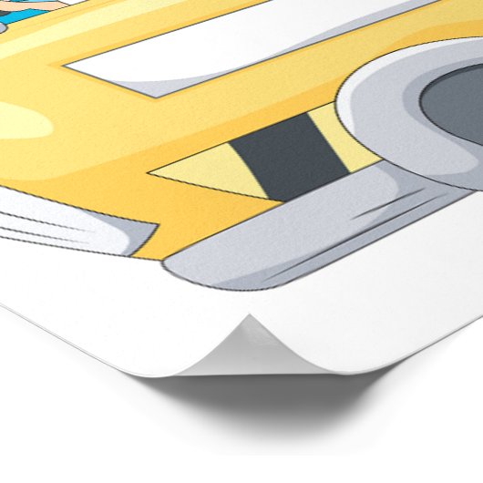 Poster D'Enfants Dans Un Bus Scolaire (Coin)