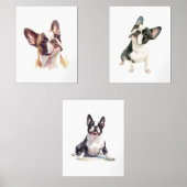 Poster d'Enfants Dog Wall Art, Boston Terrier Post (Recto)