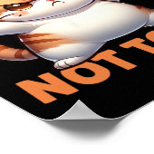 Poster Déni De Chat Drôle Nuh Pas Aujourd'Hui Refuser Rés (Coin)