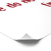 Poster "Déni de responsabilité d'opinion " (Coin)