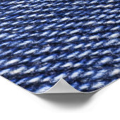 Poster Dénim bleu déchiré : texture de jeans. (Coin)