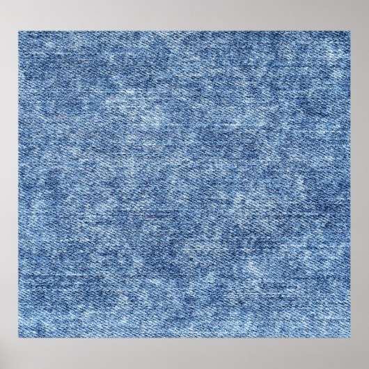Poster Dénim bleu lavement acide, texture de gros plan. (Devant)