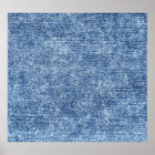 Poster Dénim bleu lavement acide, texture de gros plan. (Devant)