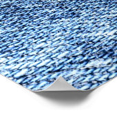 Poster Dénim bleu lavement acide, texture de gros plan. (Coin)