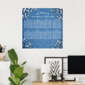 Poster Denim & Diamonds Glam Bling Chic Disposition des t (Bureau à domicile)