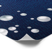 Poster Denim Diamonds Pearls Blue Couple's Shower Bienven (Coin)