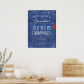 Poster Denim et Diamonds Blue Jeans Bling Anniversaire (Cuisine)