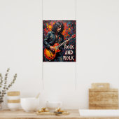 Poster Denim et guitare (Cuisine)