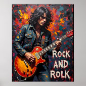 Poster Denim et guitare (Devant)